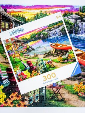 Beautiful 🦌 Ravensburger ⛰️ "Twilight Visitors" (300) Piece Puzzle
